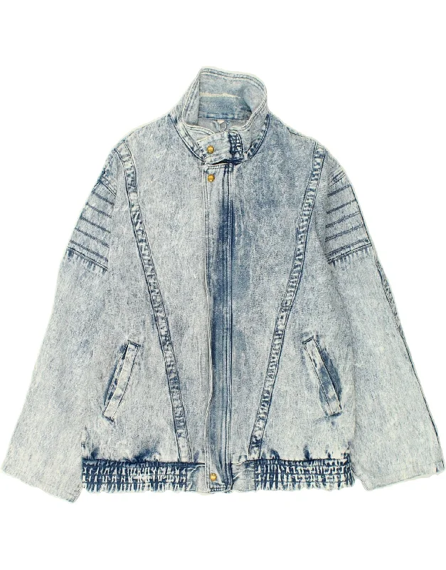 Designer Men's OvercoatsVINTAGE Mens Denim Jacket UK 36 Small Blue
