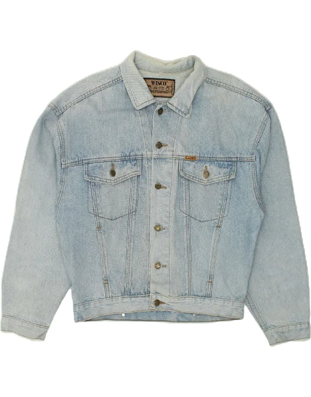 Cool Men's Pea CoatsVINTAGE Mens Denim Jacket UK 42 XL Blue Cotton