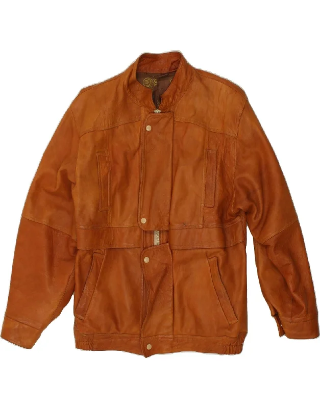 Unique Men's Flight JacketsVINTAGE Mens Leather Jacket UK 40 Large Brown