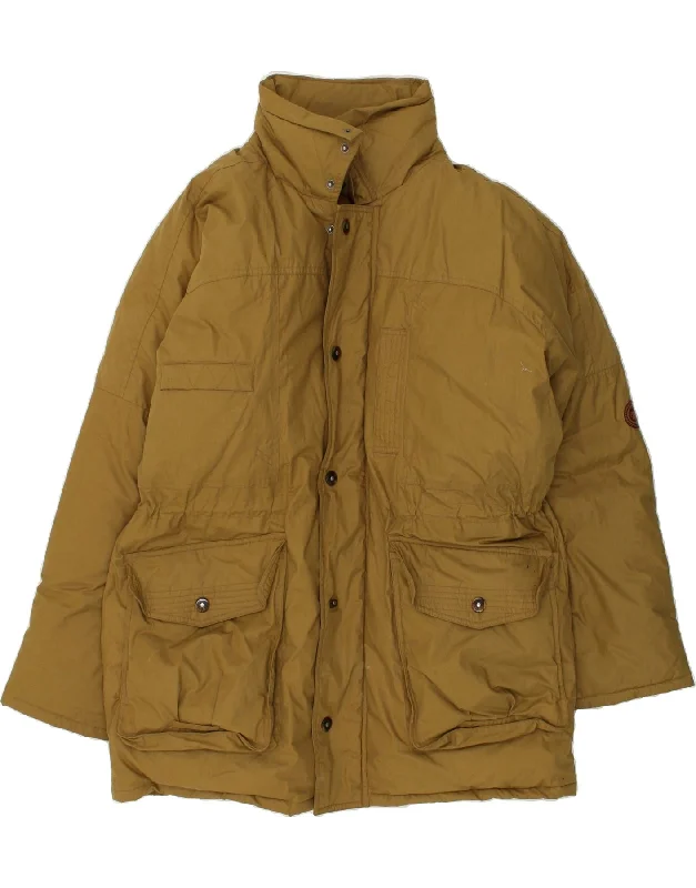 Men's Coats with Quick-Dry FabricVINTAGE Mens Padded Jacket UK 40 Large Khaki Polyester