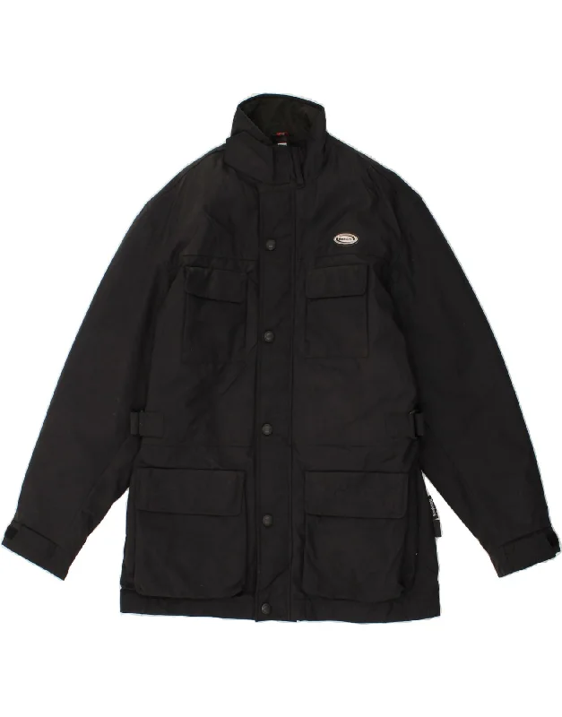 Men's Coats for SpringVINTAGE Mens Padded Jacket UK 42 XL Black Polyester