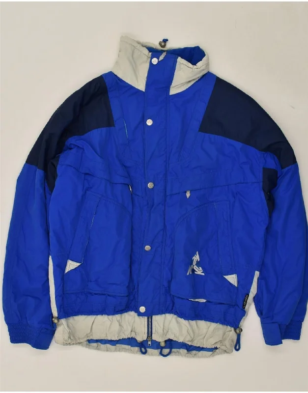 Men's Coats for Winter CampingVINTAGE Mens Padded Jacket UK 42 XL Blue Colourblock Polyamide