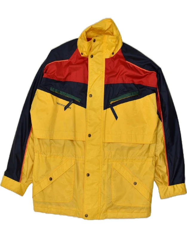Men's Coats for LayeringVINTAGE Mens Rain Jacket UK 40 Large Yellow Colourblock