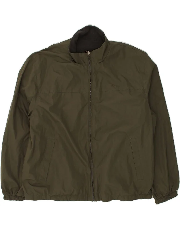 Men's Coats with Breathable FabricVINTAGE Mens Reversible Jacket EU 46 3XL Khaki
