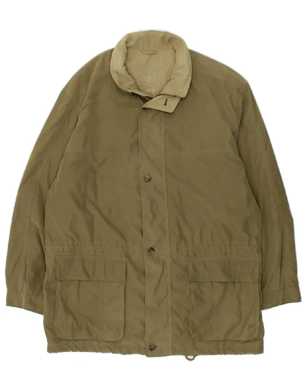 Essential Men's Puffer JacketsVINTAGE Mens Utility Jacket IT 50 Large Khaki Polyester