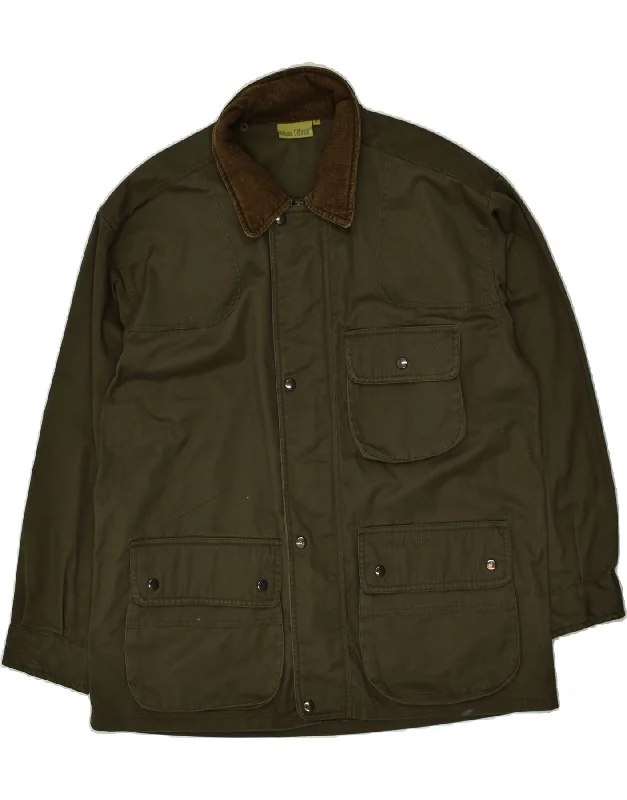 Men's Coats for City WearVINTAGE Mens Utility Jacket UK 42 XL Khaki Polyester