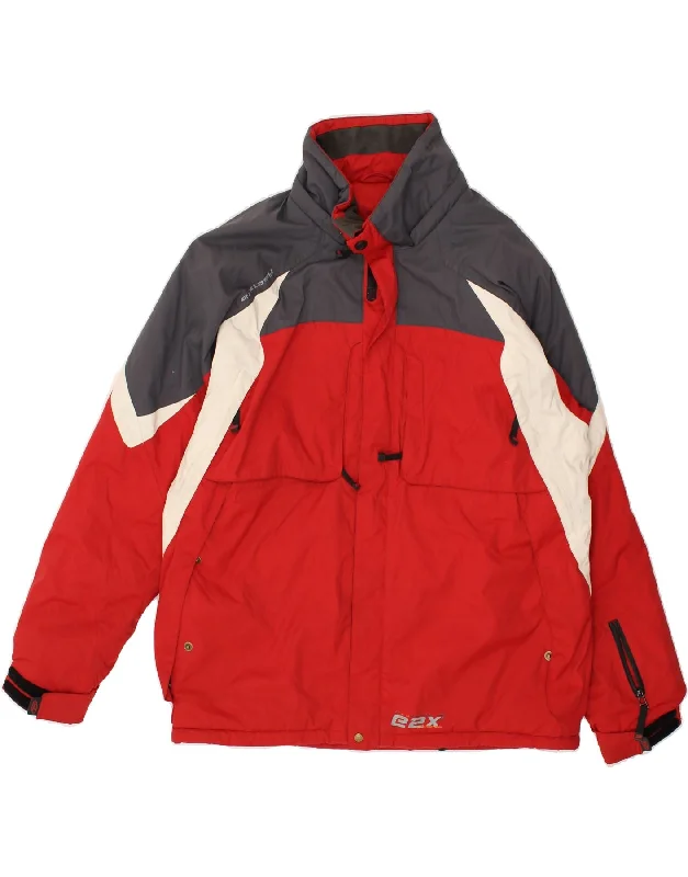 Men's Coats with Hand WarmersVINTAGE Mens Windbreaker Jacket UK 40 Large Red Colourblock Nylon