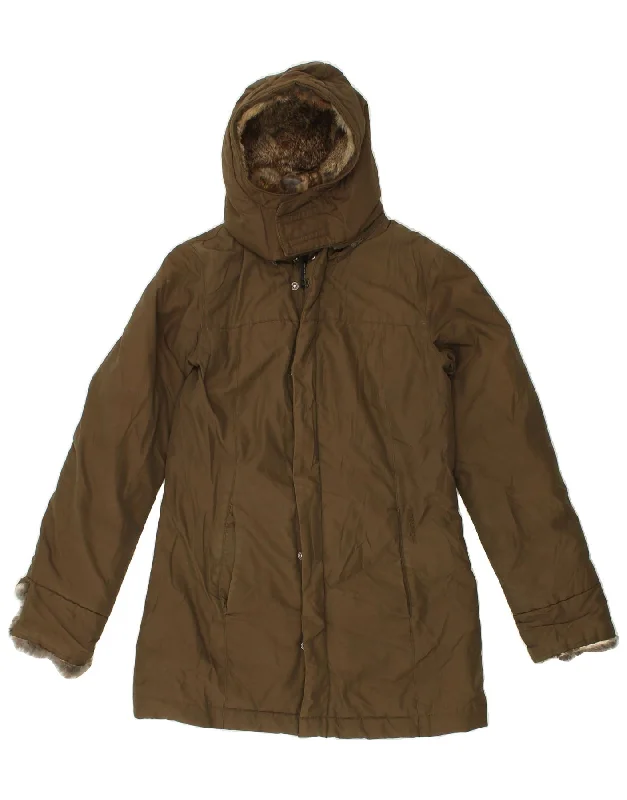 Men's Coats with Quick-Dry FabricWOOLRICH Mens Hooded Padded Jacket UK 34 XS Khaki
