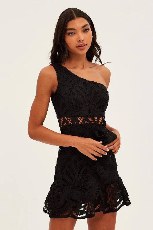 women's maximalist dressesBlack Dress Lace