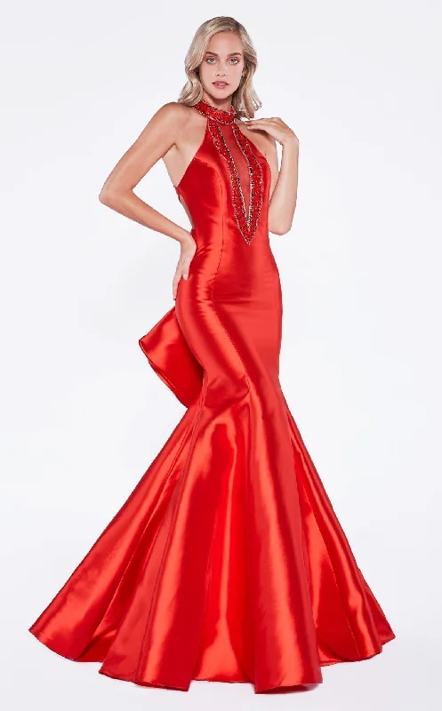 Plunging Neckline DressCinderella Divine 72046CL Dress