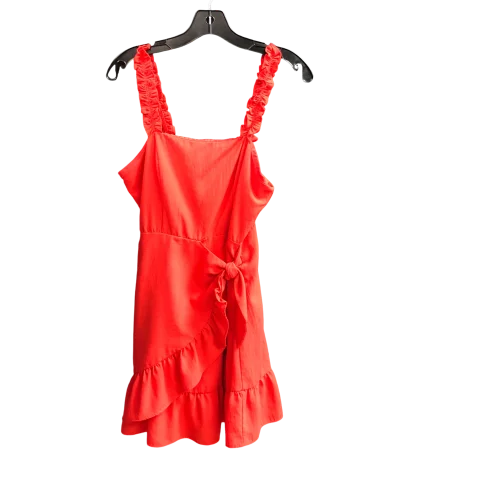 Striped DressDress Casual Short By Cmc In Red, Size: S