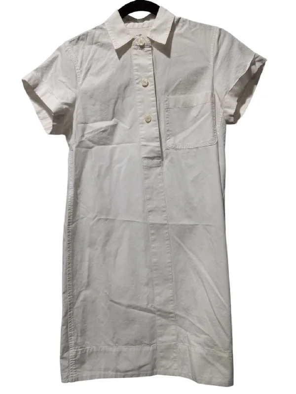Chiffon DressDress Casual Short By J. Crew In White, Size: 0