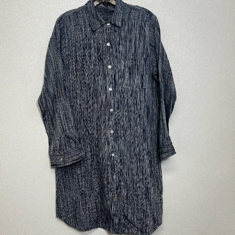 Zip-Up DressDress Casual Short By Karen Kane In Navy, Size: M