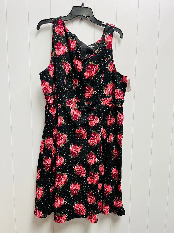 women's neon dressesDress Casual Short By Torrid In Black & Pink, Size: 22