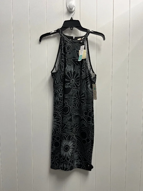 Ribbon DressDress Casual Short By Trina By Trina Turk In Black & Grey, Size: Mp