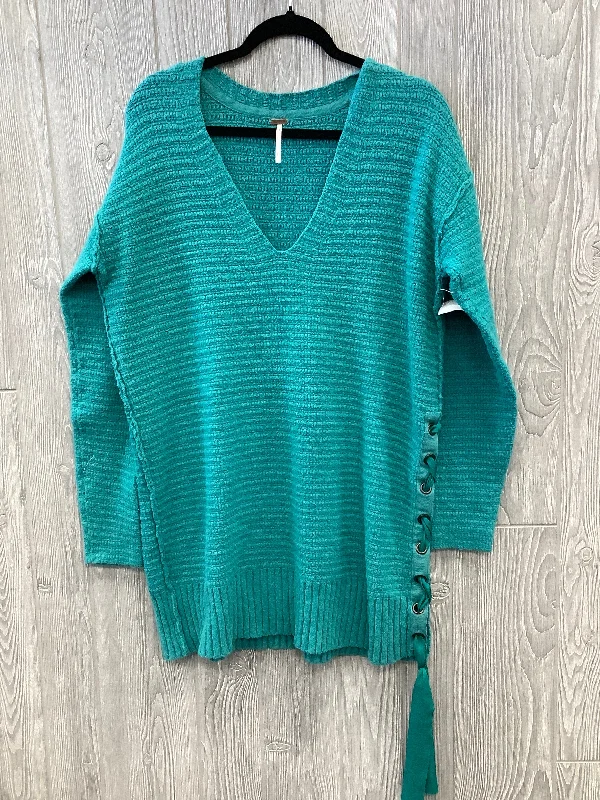 Ruffle DressDress Sweater By Free People In Teal, Size: S
