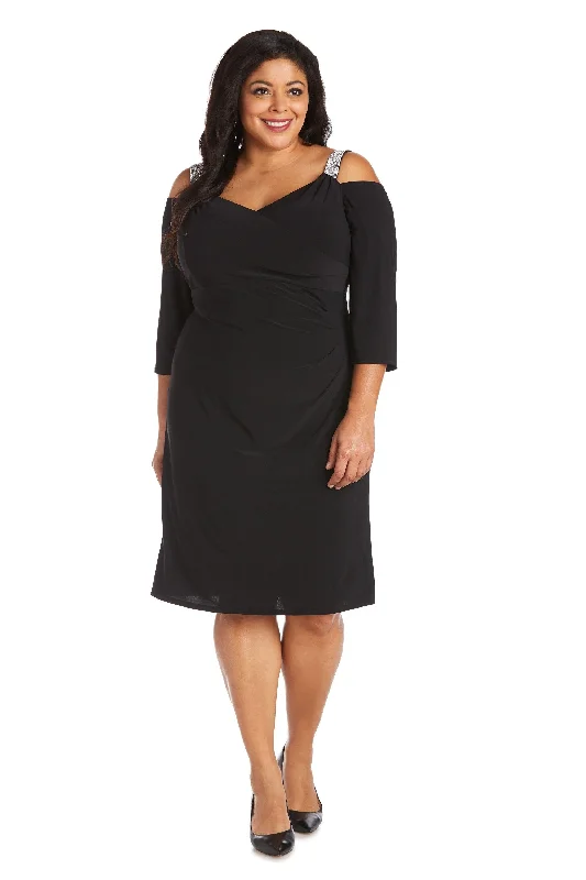High-Low DressR&M Richards 7549W Short Plus Size Cocktail Dress