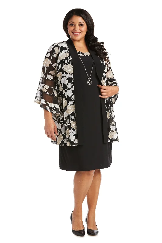 Chic DressR&M Richards 7509W Short Plus Size Print Jacket Dress
