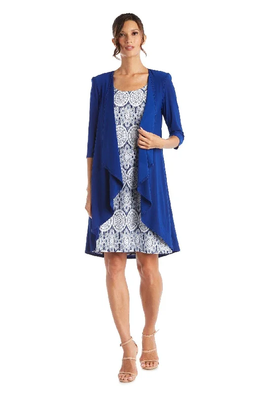 Short-Sleeve DressR&M Richards 3277 Short Printed Jacket Dress