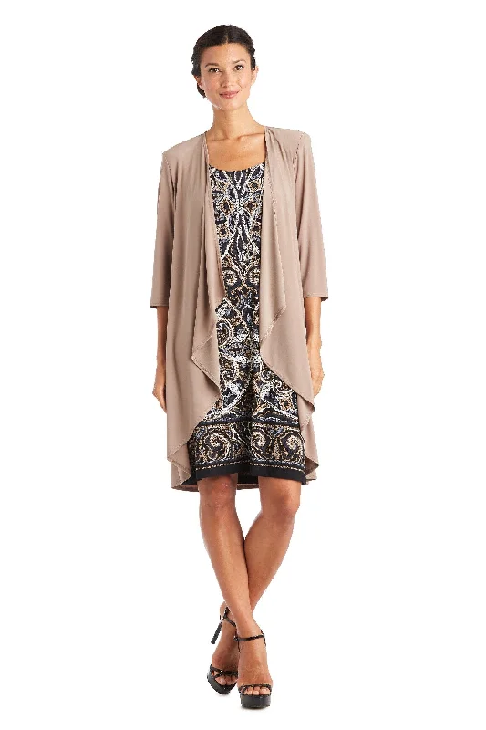 Custom DressR&M Richards 7037 Two Piece Print Jacket Dress