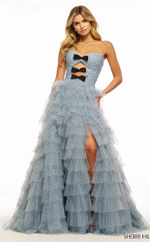 Flutter-Sleeve DressSherri Hill 56036 Dress