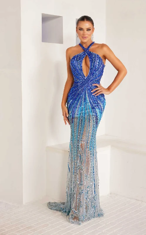 women's solid color dressesTerani 241GL2679 Dress